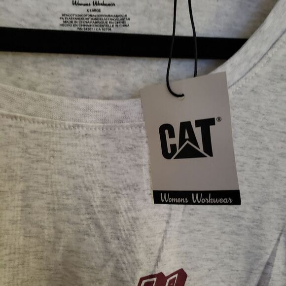 Caterpillar Lily Jersey Graphic Logo Short Sleeve Scoop Neck T-Shirt Size XL - Picture 7 of 7